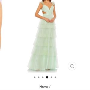 Mac duggal ruffled tier prom dress